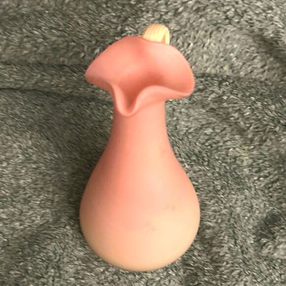 Pink Burmese 1930s Cruet Applied Claw Ribbon Handle Amazing Glow - Picture 12 of 12